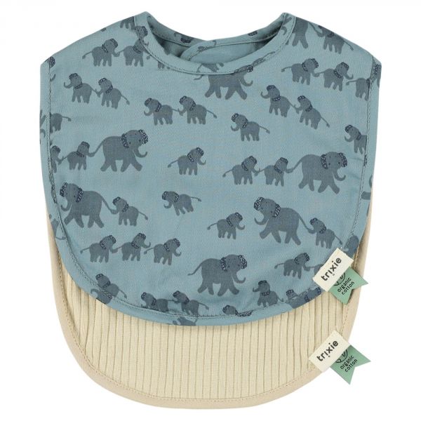 Lot de 2 bavoirs Enchanting Lephant