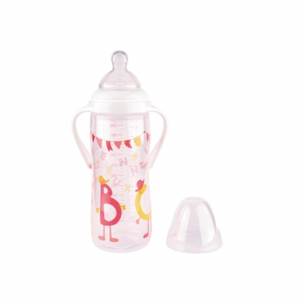 Tigex Biberon col large avec poignées MultiFlow 360ml Rose Made In Bébé