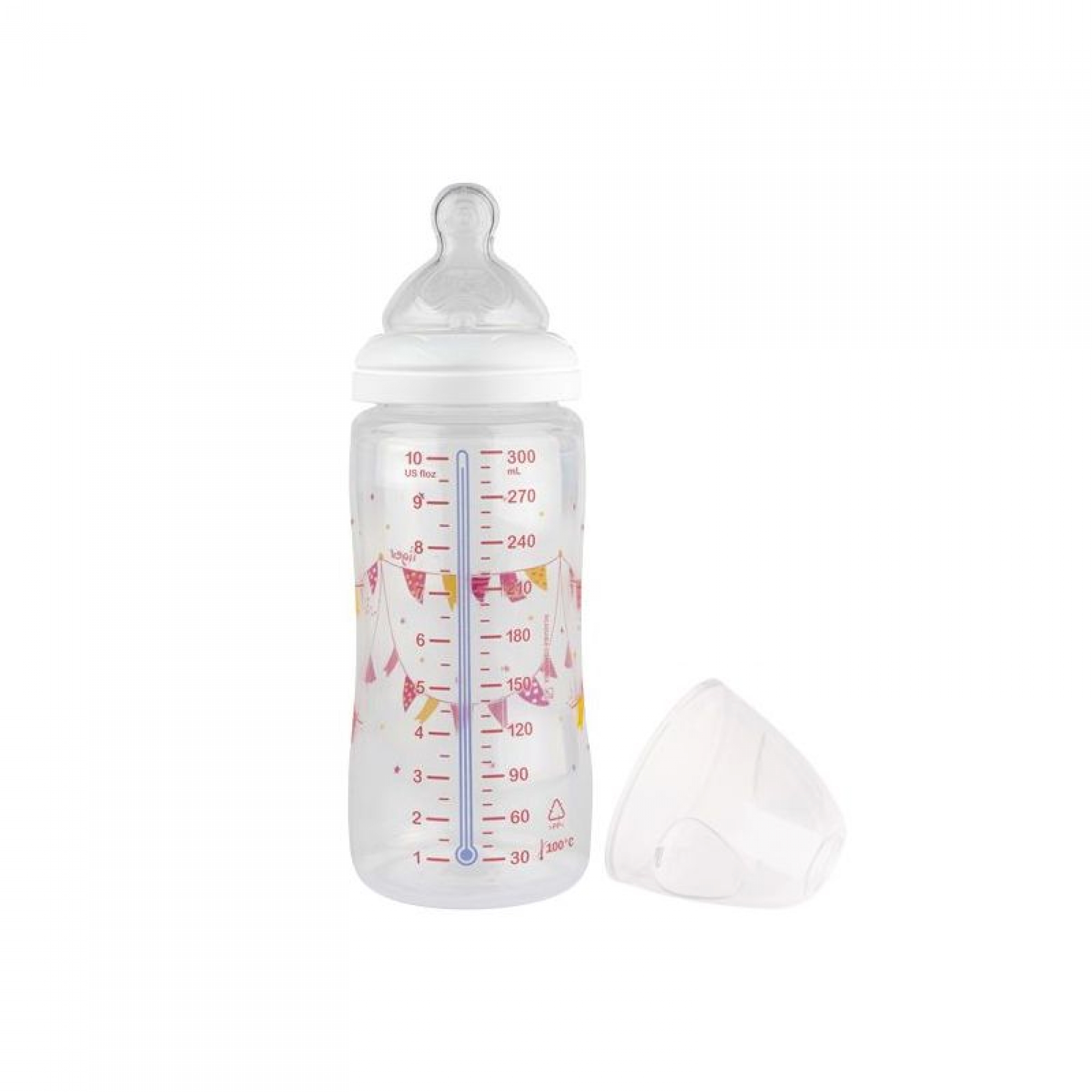 Tigex Biberon Multiflow 300ml rose Made in Bébé