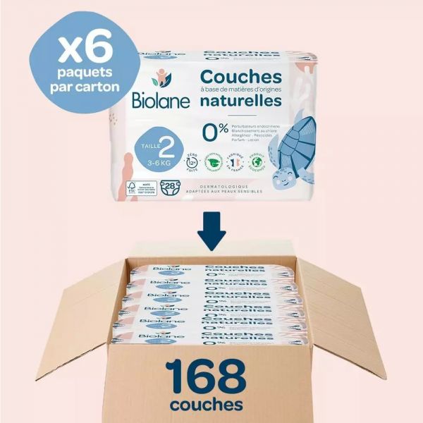 Couches bébé taille 2  Pack 1 mois