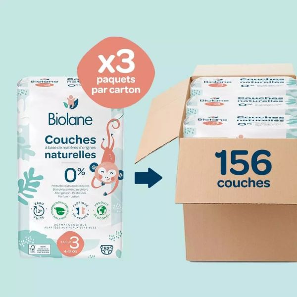 Couches bébé taille 3 Pack 1 mois