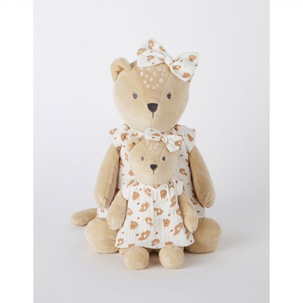 Peluche small Kendi en Veloudoux beige/terracotta