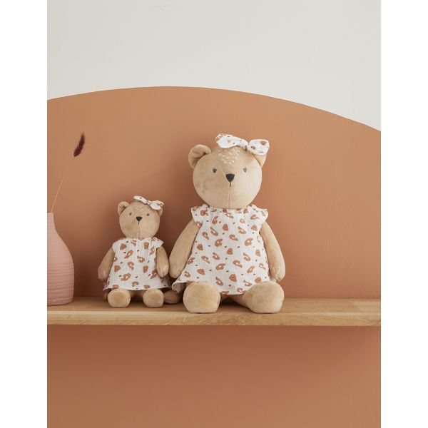 Peluche small Kendi en Veloudoux beige/terracotta