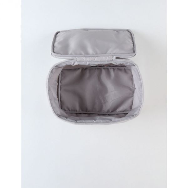 Trousse de toilette Kendi en Veloudoux gris clair