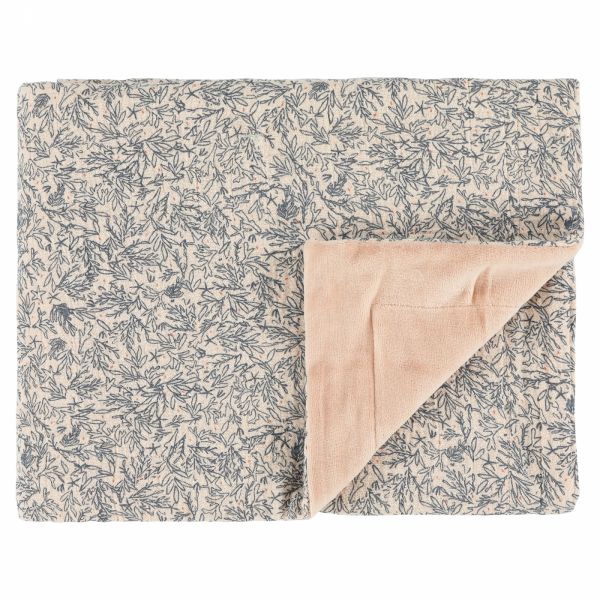 Couverture en coton Lovely Leaves - 75 x 100 cm