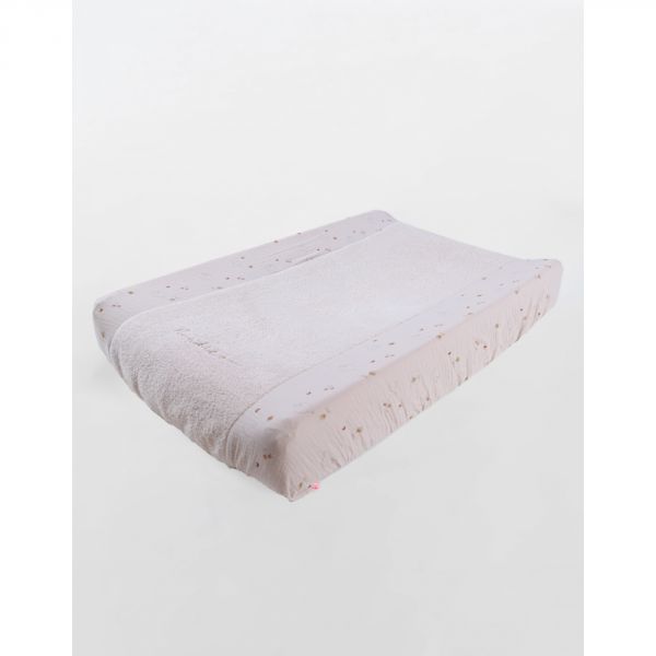 Matelas à langer 45x67cm + Housse éponge Colombes du bonheur - Bali, Moka & Snow