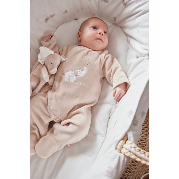 Pyjama velours Beige Bali naissance - Bali, Moka & Snow