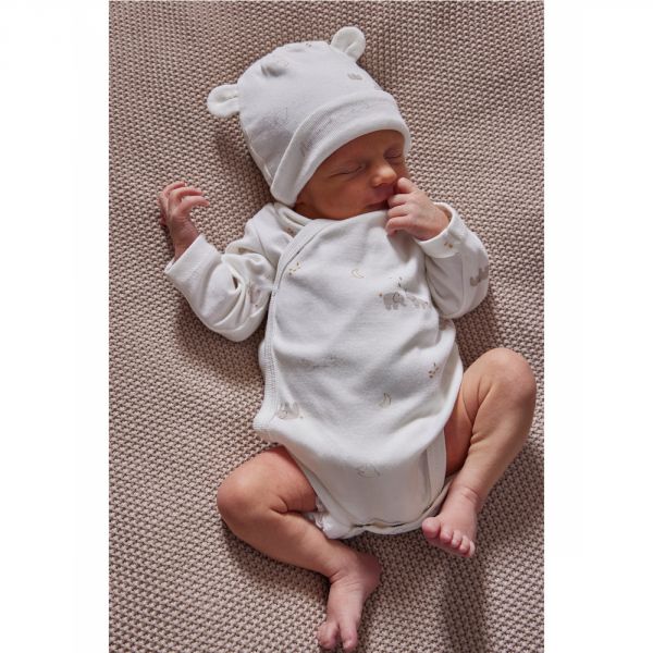 Lot de 2 bodies coton bio manches longues naissance - Bali, Moka & Snow