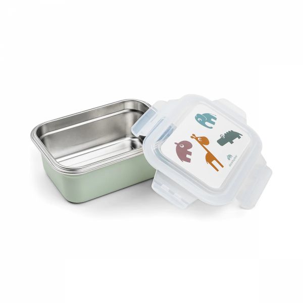 Lunch box enfant inox Deer friends vert