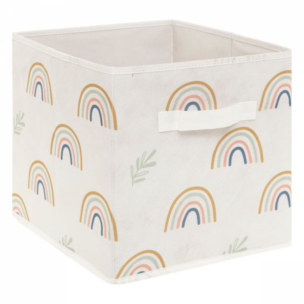 Lot de 2 cubes de rangement Arc-en-ciel vert