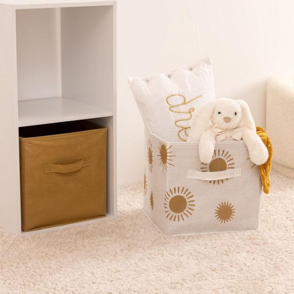 Lot de 2 cubes de rangement enfant Soleil