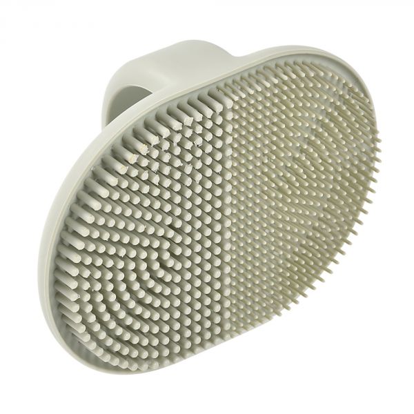 Brosse bébé silicone spéciale croûtes de lait Vert de gris