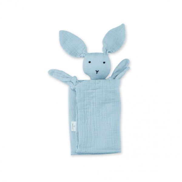 Doudou lapin 40x40 cm Bleu