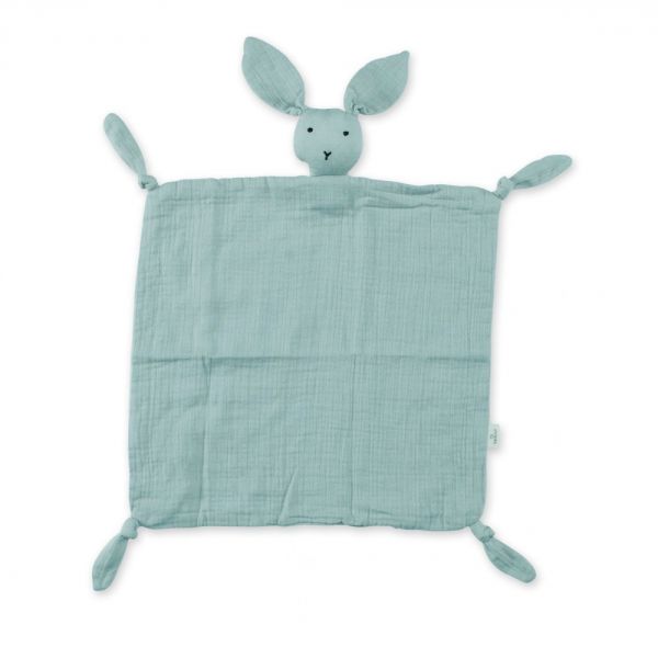 Doudou lapin 40x40 cm Vert menthe