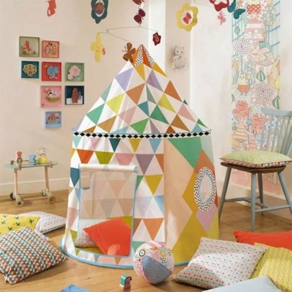 Tente de jeu pour enfant Cabane multicolore