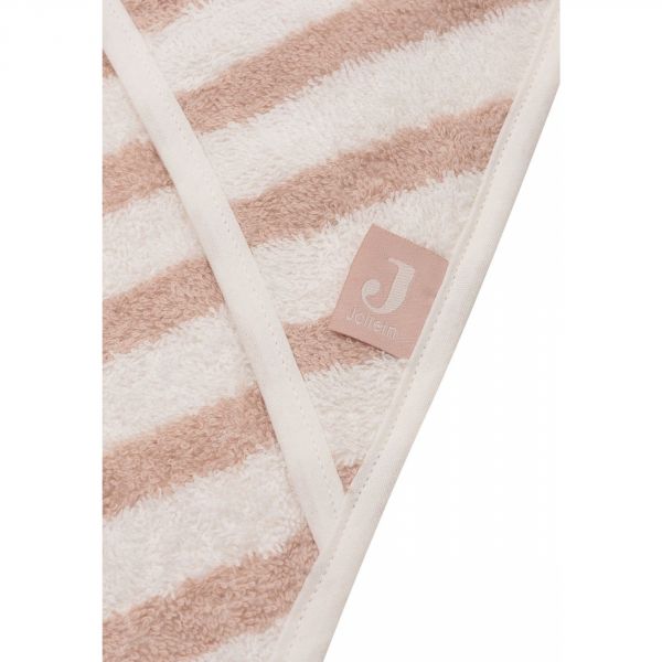 Cape de bain bébé éponge 75x75 cm Stripe Terry Wild Rose