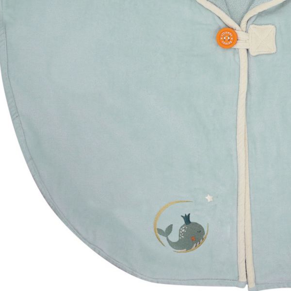 Cape de bain bébé Baleine lagon personnalisable