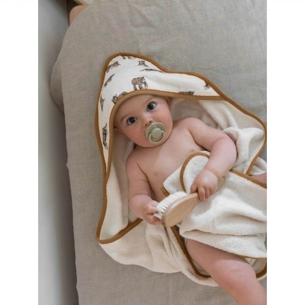 Cape de bain bébé Tea Tigre Brown