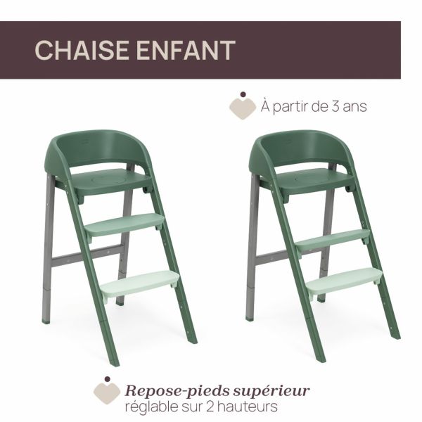 Chaise haute Crescendo Up imperial green re_lux