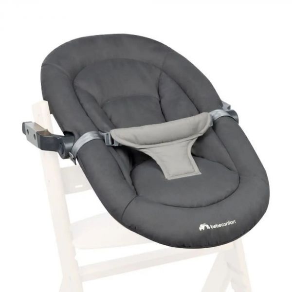 Chaise haute évolutive 2-en-1 Timba avec coussin Gray Mist