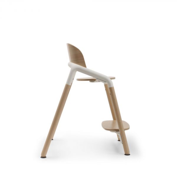 Chaise haute Giraffe avec baby set et tablette bois neutre et blanc