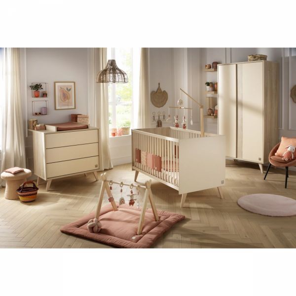 Chambre bébé duo lit little big bed + commode Melinee