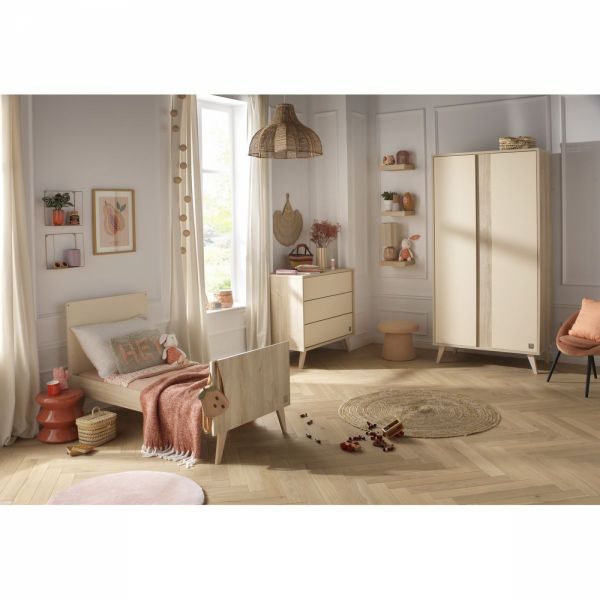 Chambre bébé duo lit little big bed + commode Melinee