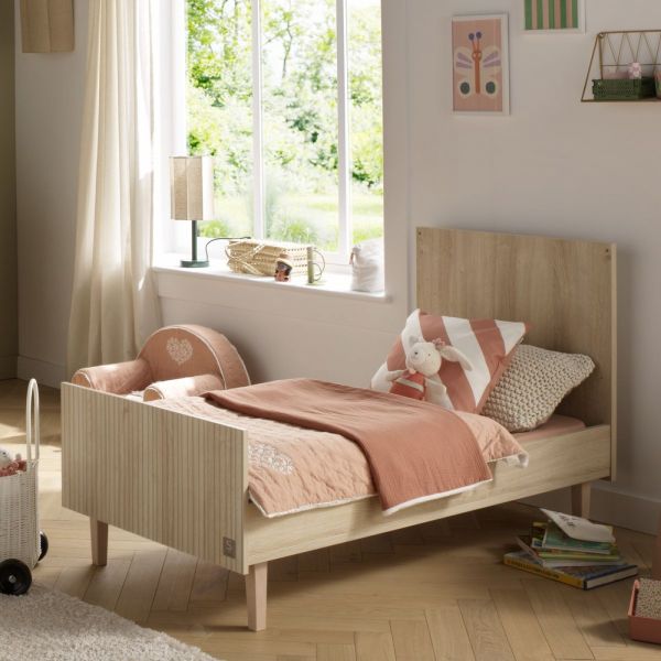 Chambre bébé duo lit little big bed + commode 3 tiroirs Paloma bois