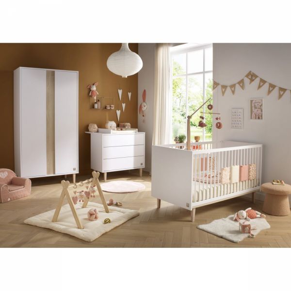 Chambre bébé duo lit little big bed + commode 3 tiroirs Paloma