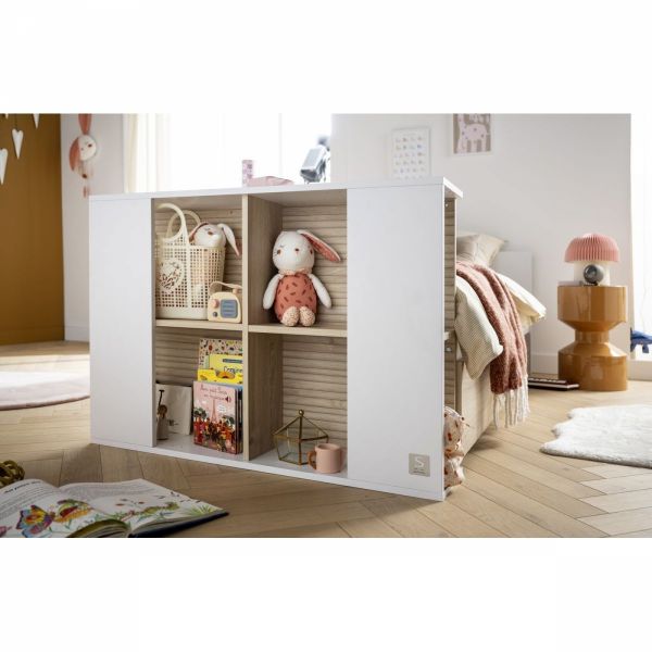 Chambre bébé trio  lit 60x120cm transformable + commode 3 tiroirs 1 porte + armoire Paloma