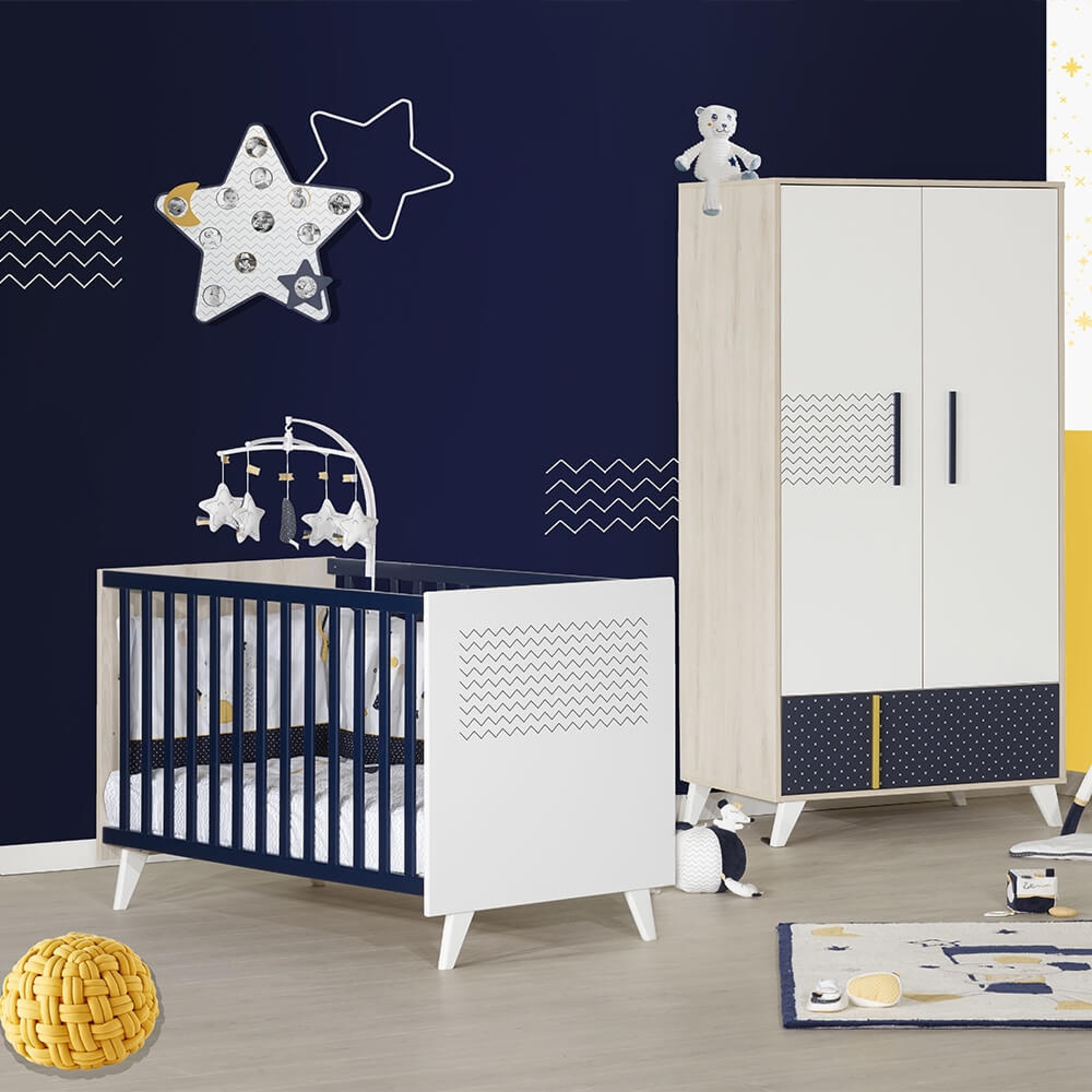 Sauthon Meubles Chambre Duo Lit Evolutif Bebe Little Big Bed 70x140 Cm Commode Hello Made In Bebe