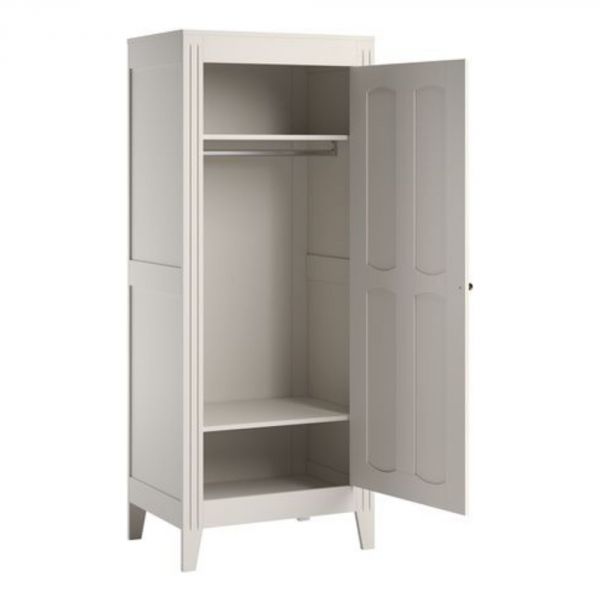 Chambre trio lit 70x140 + commode + armoire blanc - Collection Milenne by Vox