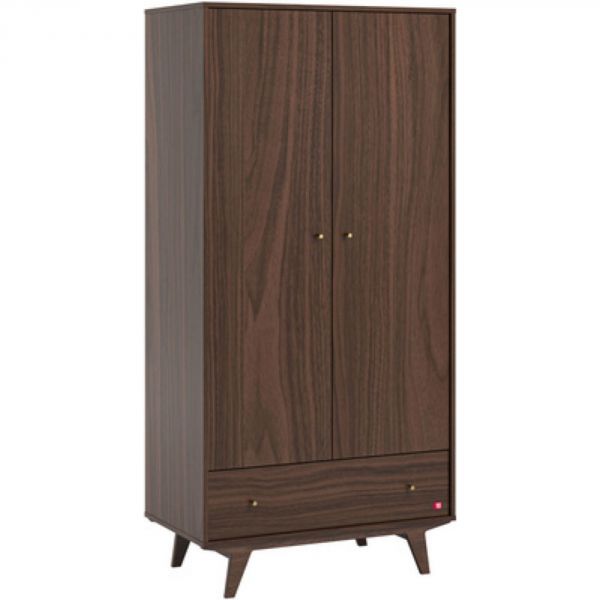 Chambre TRIO Mid ll Lit 70x140 + Commode + Armoire Noix - Vox