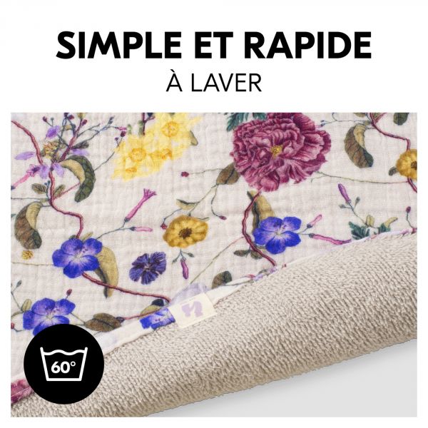 Serviette à langer pour matelas à langer Beige Floral