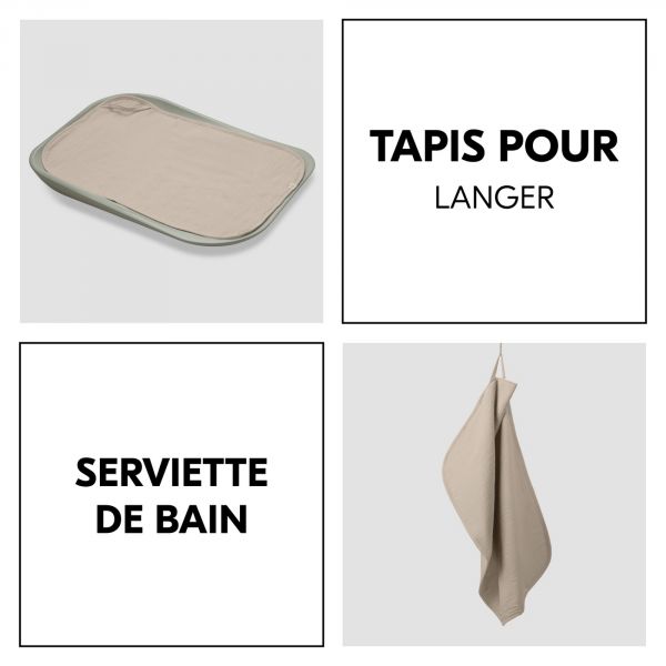 Serviette à langer pour matelas à langer Beige