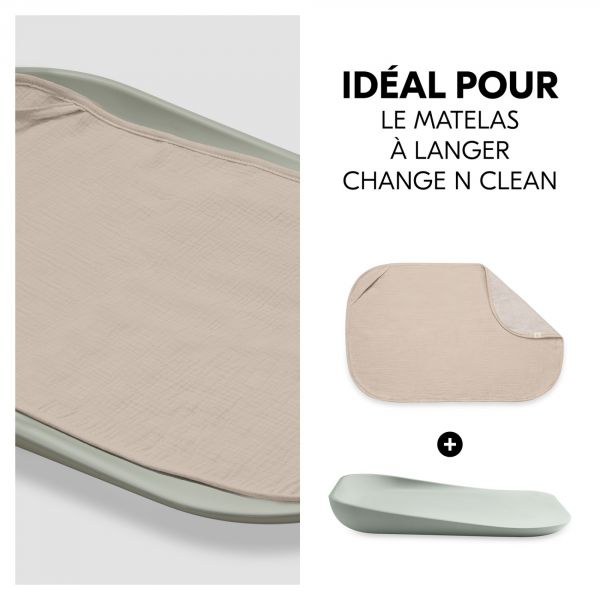 Serviette à langer pour matelas à langer Beige