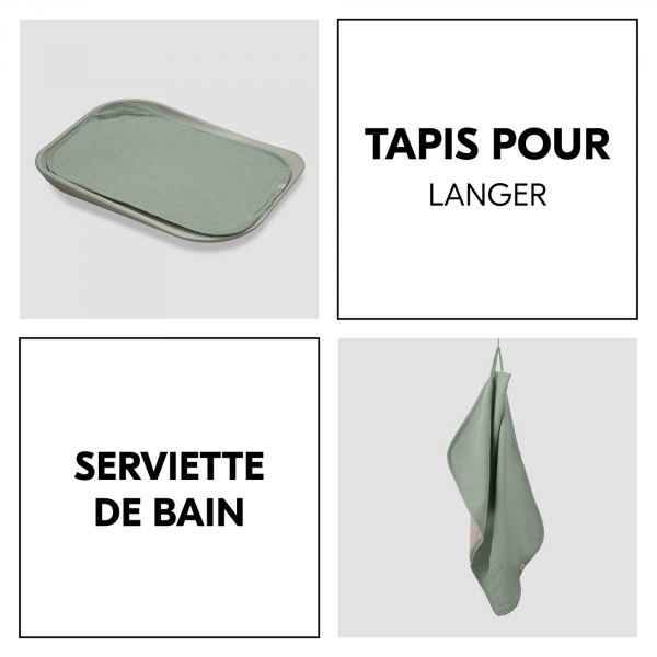 Serviette à langer pour matelas à langer Sage