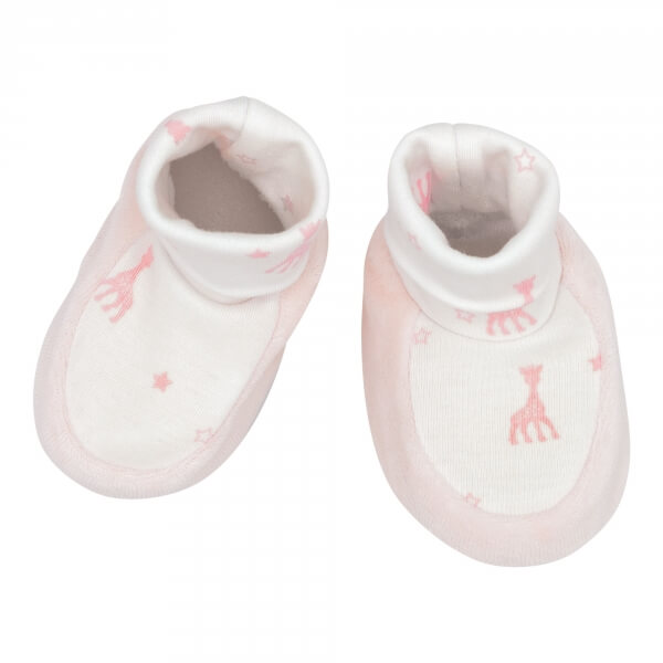 Trois Kilos Sept Chaussons Bebe Sophie La Girafe 0 Mois Rose Made In Bebe