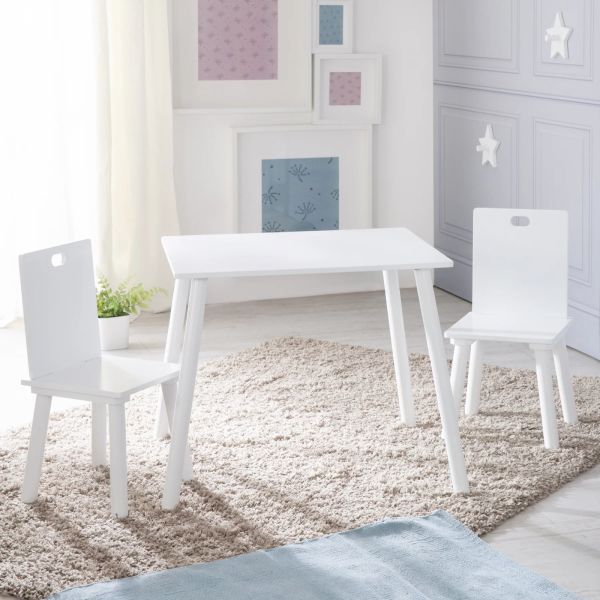 Ensemble table et chaises enfant blanc