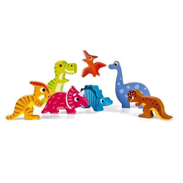 Puzzle en bois Chunky Dinosaures 7 pièces