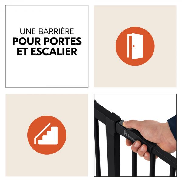 Barrière d'escalier clear Step 2 Black