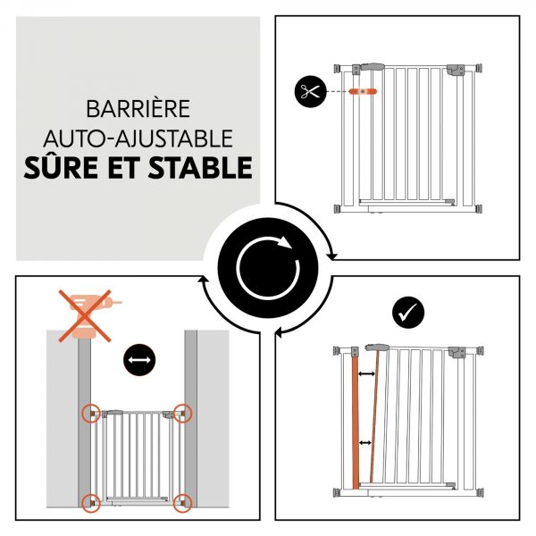 Barrière d'escalier Clear Step 2 White