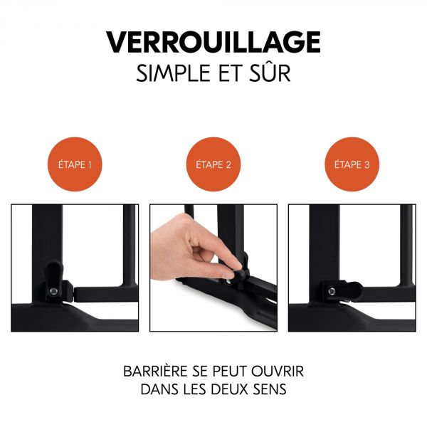 Barrière d'escalier Clear Step Autoclose 2 Black