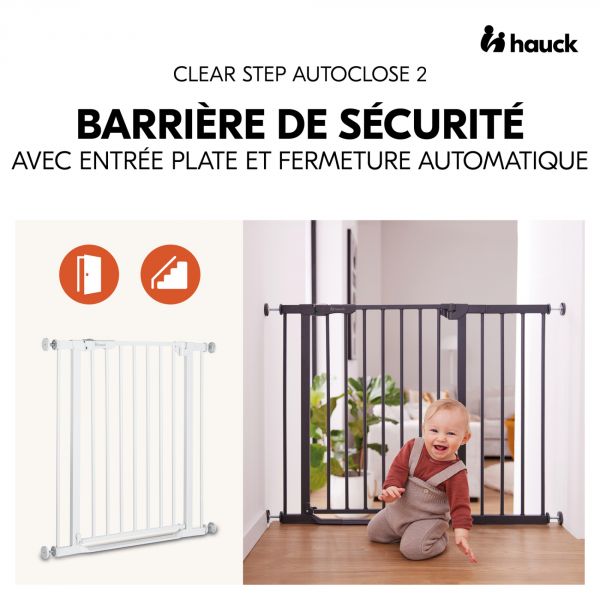 Barrière d'escalier Clear Step Autoclose 2 White