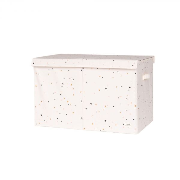 Coffre à jouets Terrazzo crème