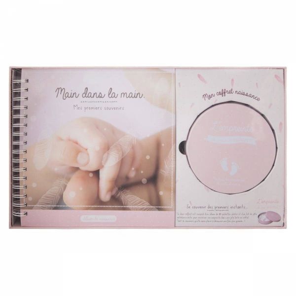 Coffret album de naissance + boîte à empreinte - modèle aléatoire