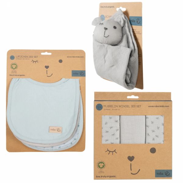 Coffret cadeau bébé Lil Planet gris argenté