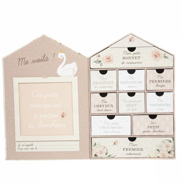 Coffret naissance 10 tiroirs Cygne