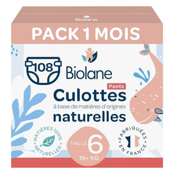 Couches culottes bébé Taille 6 Pack 1 mois