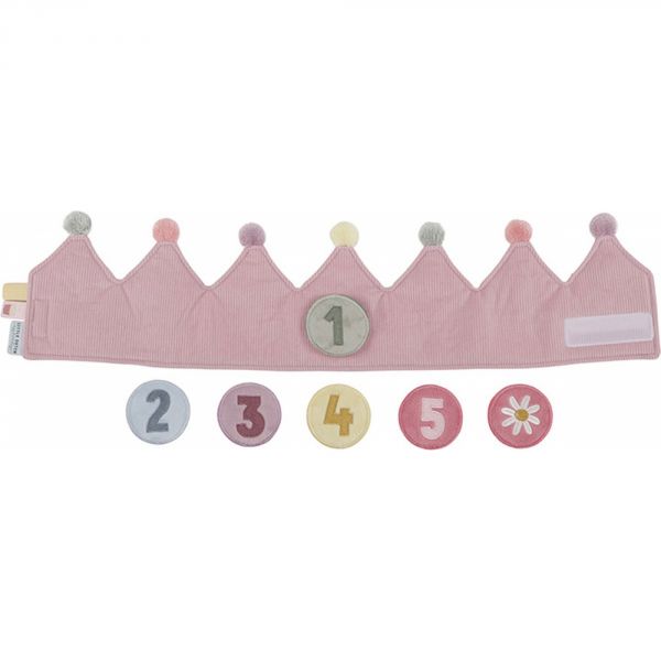 Couronne d'anniversaire avec chiffres - Rose